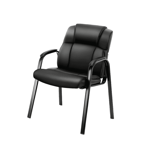 Nextay Reception Chairs,Waiting Room Chair with Large Backrest and Seat Cushion for Meeting Room and Office Home,Black