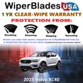thumbnail image 2 of 2023 Volvo XC40 Beam Wiper Blades Wipers w/1yr Warranty (Set of 2) (WiperBladesUSA), 2 of 5