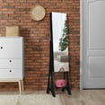 thumbnail image 3 of Costway LED Jewelry Cabinet Armoire Organizer Mirrored Standing w/ Bevel Edge Mirror, 3 of 10