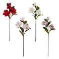 thumbnail image 5 of CreativeArrowy Flower Fake Decoration Foamy Feel Magnolia Artificial Flowers With Leaves Big Red 3 Heads Simulation Plant, 5 of 14