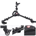 thumbnail image 3 of VX-600 Tripod Dolly, Lightweight Aluminum, Fast Action Foot Operated Brakes, Locking Pull Pins, for Smooth Camera Movement, 3 of 7