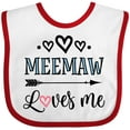 thumbnail image 3 of Inktastic My Meemaw Loves Me Girls Girls Baby Bib, 3 of 4