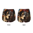 thumbnail image 3 of Cauagu Flower Crown Dog Print Women's 2 in 1 Running Shorts Athletic Workout Gym Yoga Shorts Running Shorts for Women-Large, 3 of 7