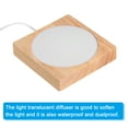 thumbnail image 4 of Uxcell 4" Wooden LED Light Base Wood Light Display Base Stand Lighting with Switch for Crystal Glass Warm White Square, 4 of 5