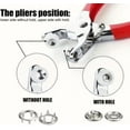 thumbnail image 3 of Sewing Kit with 100PCS Metal Buttons – Manual Pliers Tool Included, 100/200 PCS 9.5mm Snap Button Kit with Fastener Tool for DIY Crafts Sewing Fabric Clothes Bag Jean(100pcs), 3 of 7
