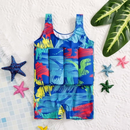 

Hawsii Style Floatation Swimsuit for Kids Boys Girls Strappy Buoyancy Baby Float Suit Swim Tank One Piece Swimwear Vest Bathing Suit