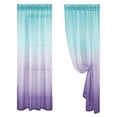 thumbnail image 2 of Visland 2 Panel Bedroom Curtains 78 inch Length Sheer Curtain Rod Pocket Drapes for Girls Living Room Mermaid Bedroom Nursery Kid Window Decor, 2 of 6