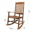 thumbnail image 5 of Mainstays Outdoor Wood Porch Rocking Chair, Natural, 5 of 8