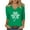 Green, variant on Plus Size St Patricks Day Shirts for Women V-Neck 2025 Casual 3/4 Sleeve Irish Shamrock GraphicT shirt Green Saint Patty's Tunic Tops 4X 5X Valentine's Day