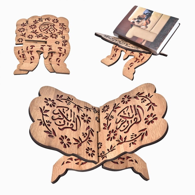 Soporte para libros de cartón de densidad de 29,2 cm de largo, soporte para el Corán, valor inmejorable