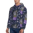 thumbnail image 3 of Sikiie Lavender Flowers Men's Hoodie, Essentials Hoodie, Sweatshirt, Pullover Hooded Sweatshirt for Men-4X-Large, 3 of 7