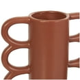 thumbnail image 5 of CosmoLiving by Cosmopolitan 11", 12"H Orange Ceramic Vase with Varying Shapes and Wavy Handles, Set of 2, 5 of 12