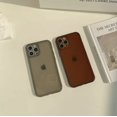 thumbnail image 2 of Case for iPhone 13 Pro 6.1 inch,Clear Soft Silicone Bumper Protective Retro Color Transparent Shockproof Phone Case - Brown, 2 of 8