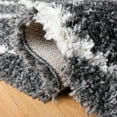 thumbnail image 5 of SAFAVIEH Moroccan Tassel Shag Brigham Geometric Area Rug, Grey/Ivory, 5'3" x 7'6", 5 of 7