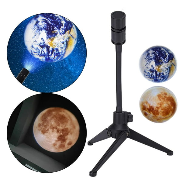 Proyector Lámpara Decoración 360 degree Soporte giratorio Fantasía Atmósfera Proyección Tierra Luz para dormitorio tejado Niños Adultos - tierra 18 cm
