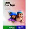SEPOMs Premium Glossy 8.5" x 11" 200g/m2 Photo Paper, 60 Sheets