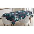 thumbnail image 1 of Ambesonne Geometric Tablecloth Rectangular Table Cover, Vibrant Hexagon Shapes, 60"x84", Dried Rose Dark Teal, 1 of 3