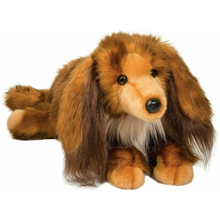 Douglas Cuddle Toys Kenzie Long Hair Dachshund #2417 Stuffed