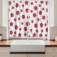 thumbnail image 2 of Ambesonne Japan Kitchen Curtains, Plum Blossoms Pattern Art, 55"x24", Dark Coral and Pale Maroon, 2 of 3