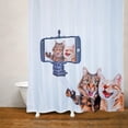 thumbnail image 1 of MODA AT HOME RIDEAU DE DOUCHE EN TISSU SELFIE CAT, 1 of 2