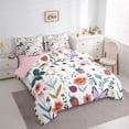 thumbnail image 3 of Homewish Flying Butterflies Bedding Comforter Set 7-Piece for Female Men Adults,Floral Strawberry King Bedding Sets,Chic Flowers Ultra Soft Bed Sheets,Breathable Home Decor,Reversible, 3 of 8