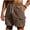 Z76 Brown, variant on Mens Corduroy Cargo Shorts with Multi Pockets Ribbed Textured Elastic Drawstring Waist Beach Shorts Relaxed Fit Casual Summer Vacation Bottoms Blue,S