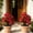 Red, variant on Spring Artificial Pansy Flowers with Ground Spikes, 17.71 x 9.05 Inch Plastic Faux Flowers, Waterproof Outdoor Garden Stakes for Lawn and Garden Flowerbed Decoration Accent