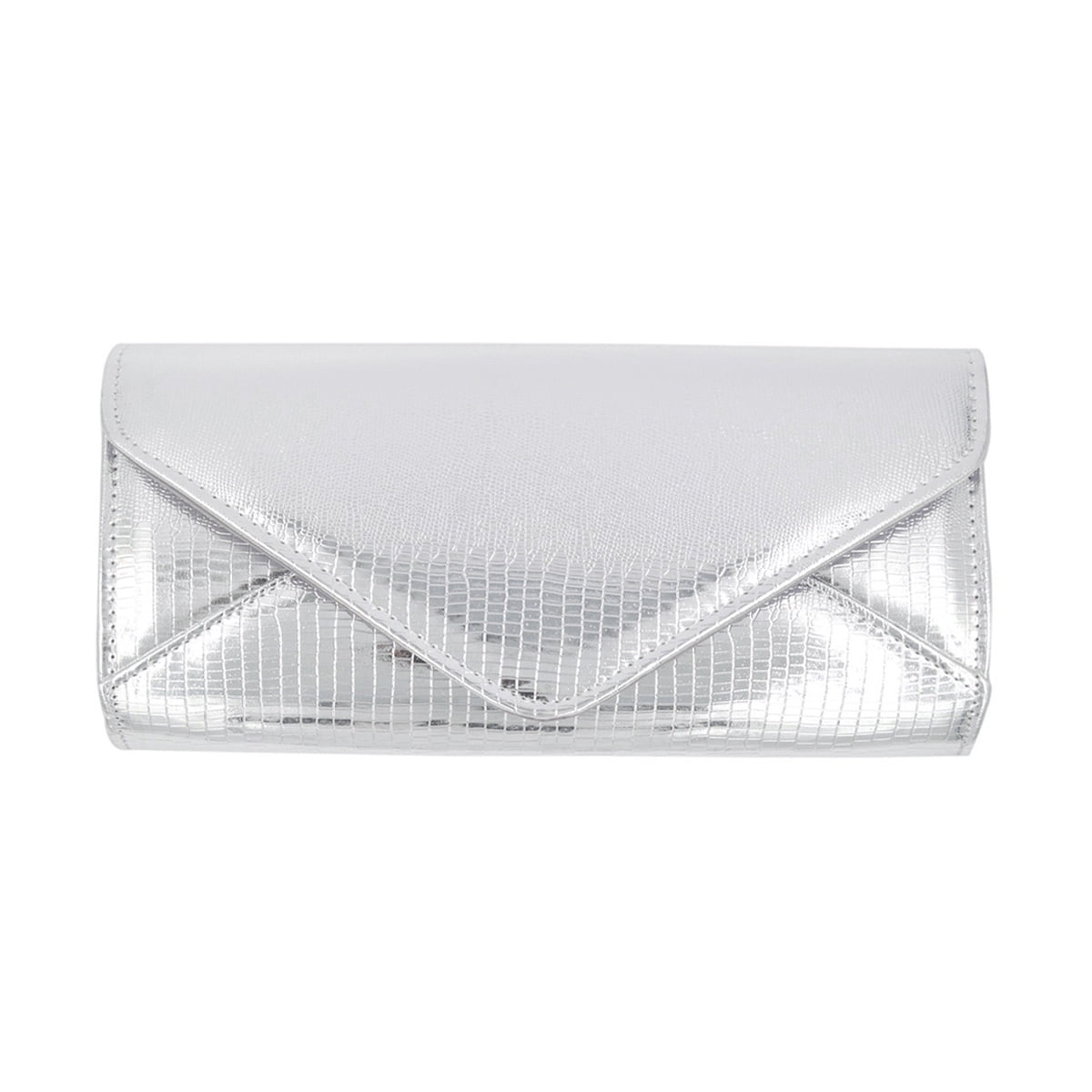 Large PU Leather Textured Shine Envelope Flap Clutch Evening Bag ...