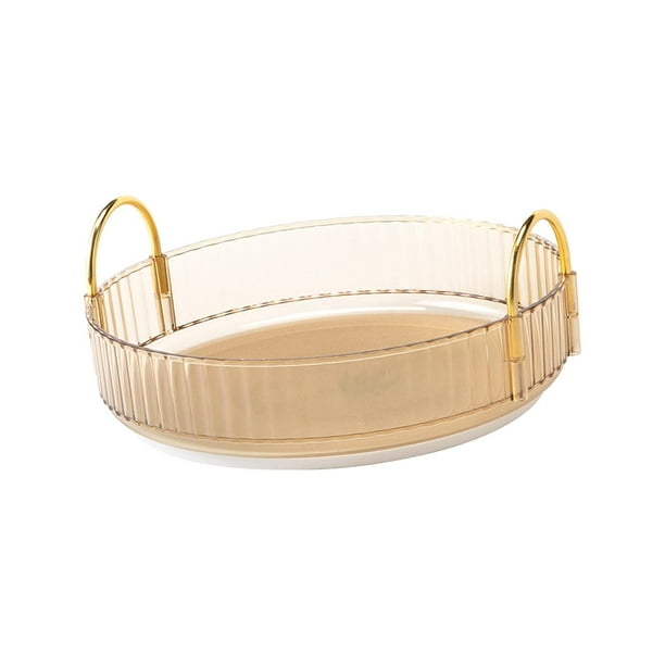 Organizador de maquillaje giratorio, organizador de cosméticos para escritorio, mesa, baño y dormitorio. Capa única