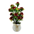 thumbnail image 3 of opvise Simulated Plant Bonsai Potted Flower Artificial Green Plant Landscaping Scene Layout Decoration Creative Office Desktop Plastic Succulent Ornaments Home Decor Dark Red, 3 of 8