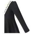 thumbnail image 5 of Girls Dress Back School Uniform Long Sleeve Black Dress 8, 5 of 6