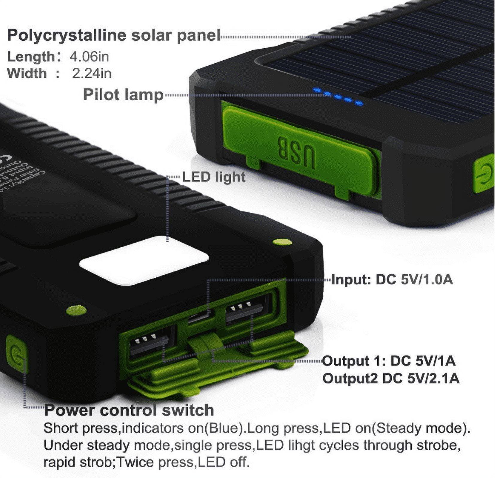 Powernews 500000mAh Dual USB Portable Solar Battery Charger Solar Power  Bank for Phone USA
