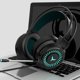 thumbnail image 4 of Auriculares para juegos Auriculares estéreo LED Auriculares omnidireccionales con micrófono reductor de ruido, Negro Inevent EL000129-01, 4 of 7