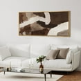 thumbnail image 3 of IDEA4WALL Extra Large Framed Canvas Print Wall Art Contemporary Abstract Dynamic Multicolor Illustrations Artwork Vintage Pastel Antique Modern Art Decor Relax/Calm for Rooms Decor - 60"x30", 3 of 5