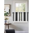 thumbnail image 3 of Black White Tier Curtains 24 Inch Length,Sheer Curtains for Bedroom Living Room Window Gradient Gray Monochrome Minimalist Stripe Small Half Window Kitchen Curtains & Drapes 27.5"x24" 2 Panels, 3 of 6