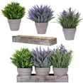 thumbnail image 5 of Sinhoon 4Pcs Artificial Lavender Outdoor Plants UV Resistant Fake Flowers Purple Faux Lavender Plastic Greenery Stems Decor for Front Porch Planters Decoration, 5 of 7