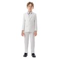 thumbnail image 2 of Boys Formal Suit Set, 4 Piece Blazer Vest Pants Bow Tie Outfit, Kids Wedding Tuxedo Set for School Events and Special Occasions, Classic Gentleman Suit White 150, 2 of 5