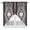Gray, variant on Turquoise Waves Swag Curtain Valances, Simple Ombre Abstract Sea Waves Art Kitchen Valance for Window, Rod Pocket Topper Drapes for Bedroom Bathroom Basement 2 Panels Window Treatment 36"x45"