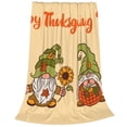 thumbnail image 2 of Vsdgher Gnomes Happy Thanksgiving Ultra-Soft Micro flannel Blanket Throw Blankets for Couch Sofa, Bed (4 sizes)-80"x60", 2 of 7