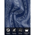 thumbnail image 7 of Navy Blue Striped Cloth Napkins Set of 8 Reusable Dinner Napkins, Modern Abstract Art Geometric Stripes Cocktail Napkin Washable Table Napkins for Wedding/Holiday Party/Baby Shower 20"x20", 7 of 7