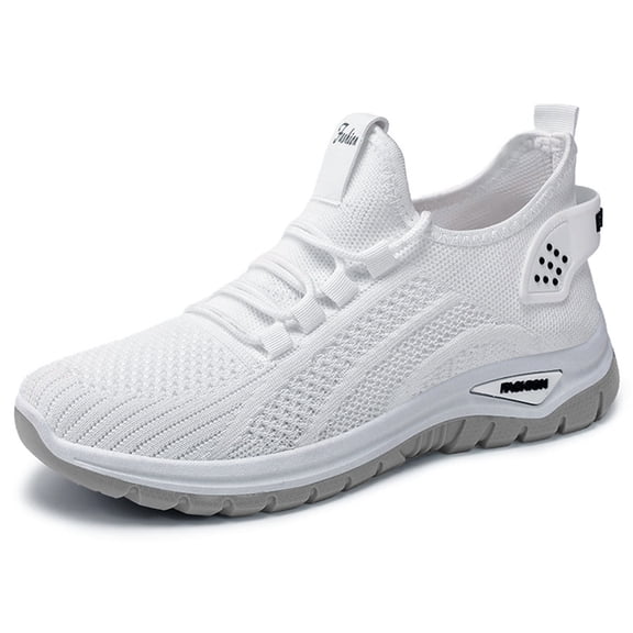Domzle Womens Walking Shoes with Structural Cushion Arch Support Breathable Casual Sneakers Light Gray 37