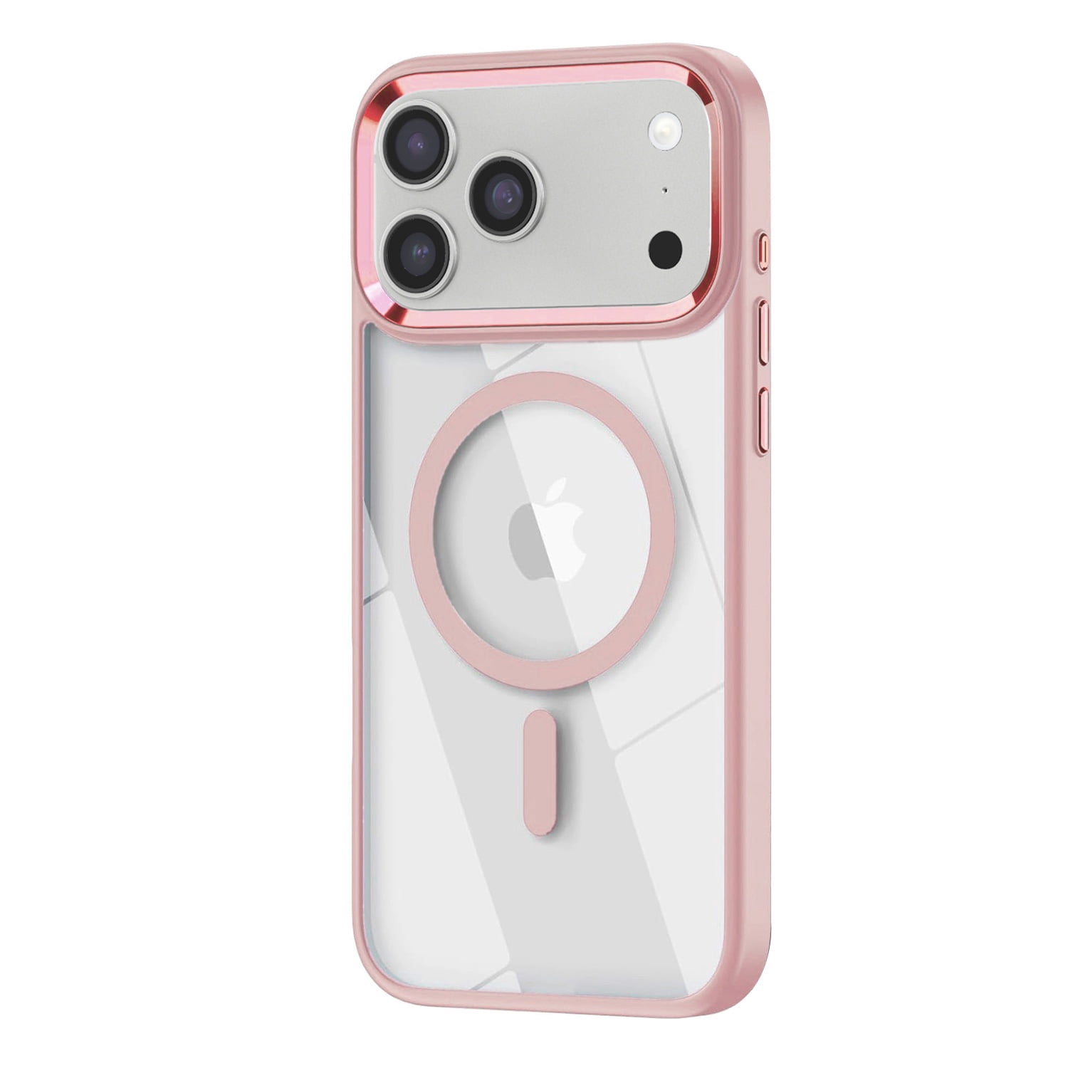 Glossy Transparent MagSafe Case for iPhone 17 Pro Max - Pink