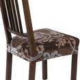 thumbnail image 1 of Juego de 8 fundas elásticas marrones para asiento de silla de comedor SearchI, 1 of 8