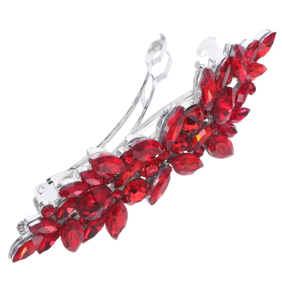 UPOUART Red Crystal Bridal Hairpin Hair Clip Wedding Accessories Alloy Material