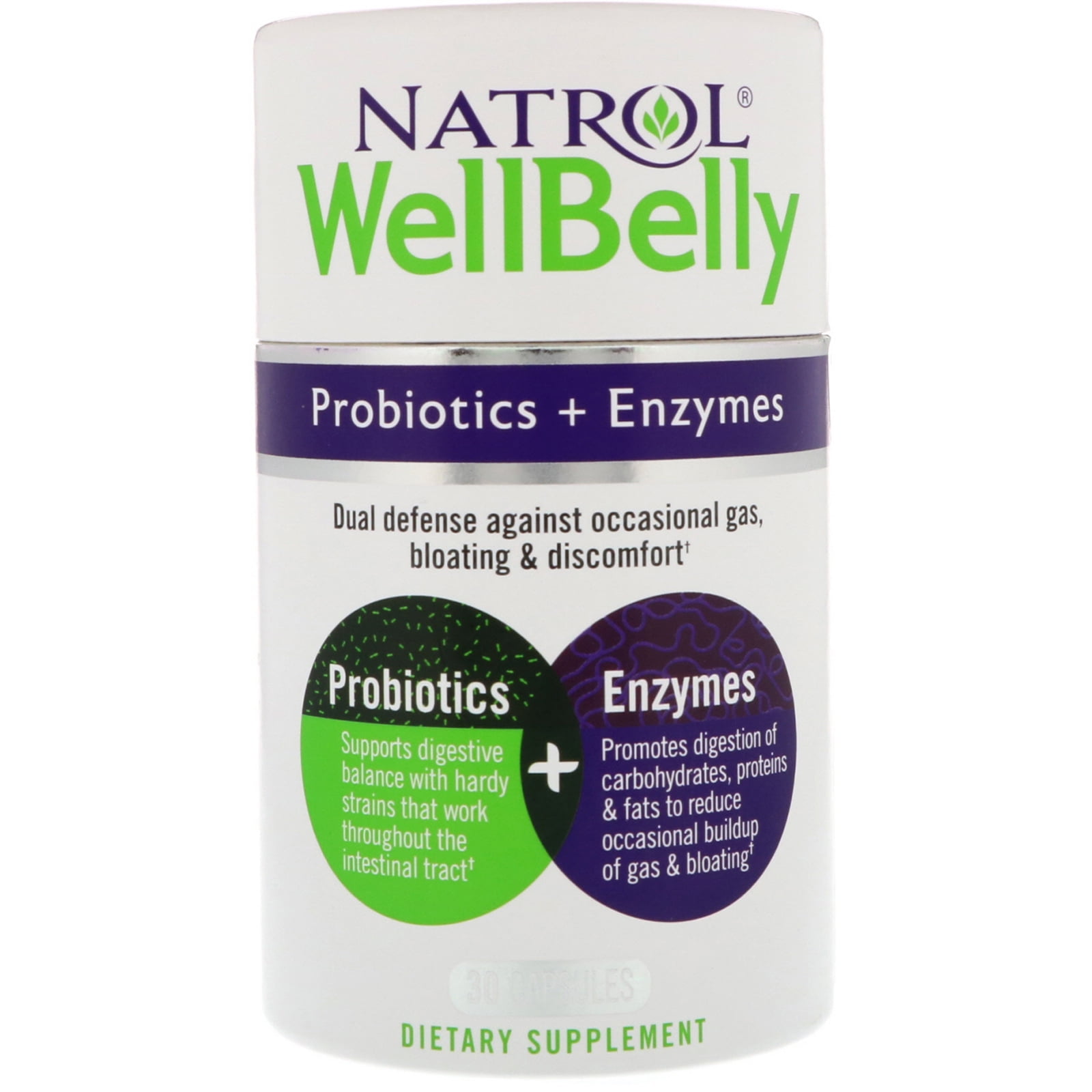 Natrol Natrol WellBelly Probiotics + Enzymes, 30 ea
