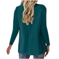 thumbnail image 6 of BODOAO Women's Blazer Business Casual Lightweight Suit - Long Sleeve Slim Fit Work Office Jacket with Pockets Suit Jackets for Women Open Front Work Coats Spring Summer Cardigan Suits Blue L, 6 of 6