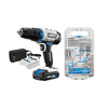 HART 20-Volt Cordless 1/2-inch Drill/Driver Kit and 40-Piece Assorted Drill and Drive Bit Set with Storage Case (1) 1.5Ah Lithium-Ion Battery
