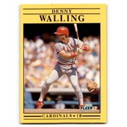 1991 Fleer Base Set #651 Denny Walling St. Louis Cardinals Baseball Card EX-NM