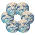 thumbnail image 3 of BZSMCE 6Pcs Drink Coasters With Holder 3.94Inch Dolphin Play on The Ocean Creative Coil Coaster Coasters Colors Absorbent Coasters for Drinks Coasters Set Thicken Heat for Home Table, 3 of 7