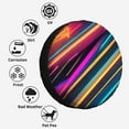 thumbnail image 4 of Lignes Abstraites Motif Néon Coloré Polyester Housse de Roue de Rechange Universelle pour Remorque RV SUV Camion Campeur, 4 of 5
